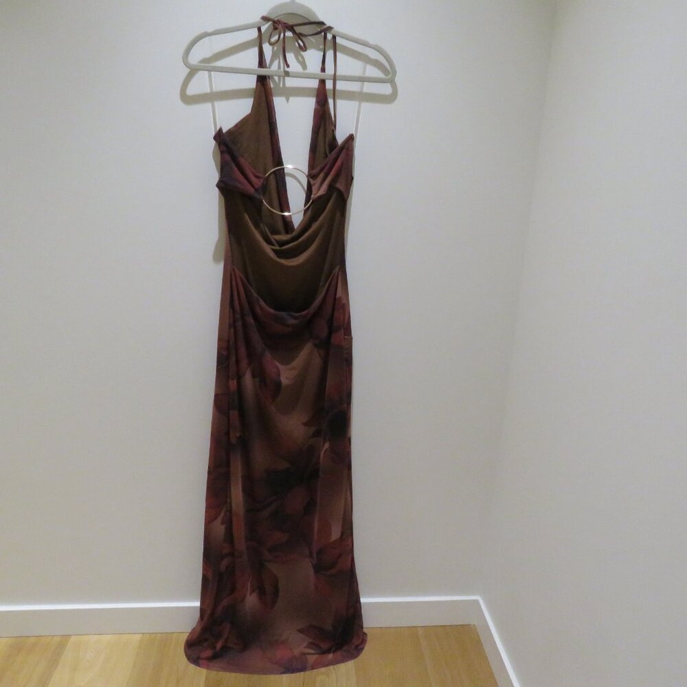 WINDSOR Drama Meets Paradise Floral Maxi Dress in Brown Y2K Whimsigoth Friends - Picture 9 of 14